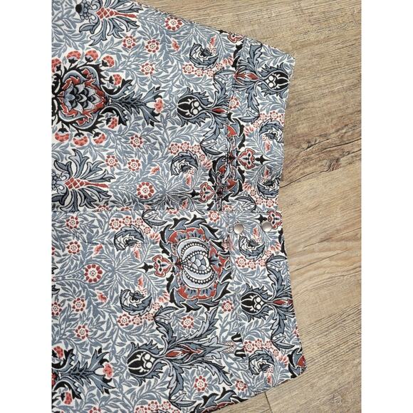 Urban Outfitters UO Juliet Cropped Jacquard Pant Size 4 Blue Gray Orange - Picture 5 of 10